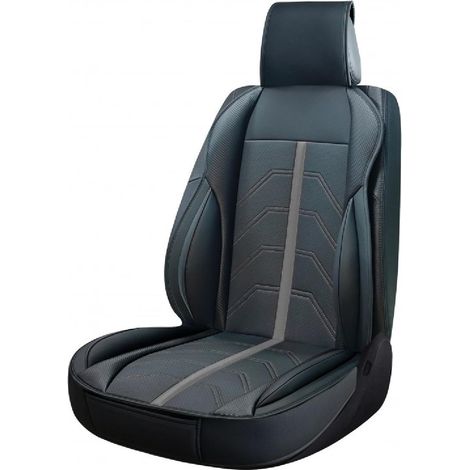 Couvre Siege Pvc Potenza Noir-Gris Fonce 1pc - Swiss Drive