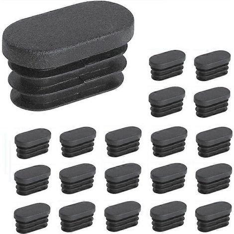 Embouts de pieds de meubles tubulaires, embouts en plastique, bouchons ovales en plastique pour pieds de chaises, bouchons ovales pour pieds de meubles, 20 pièces (15 x 30 mm) (1/5)