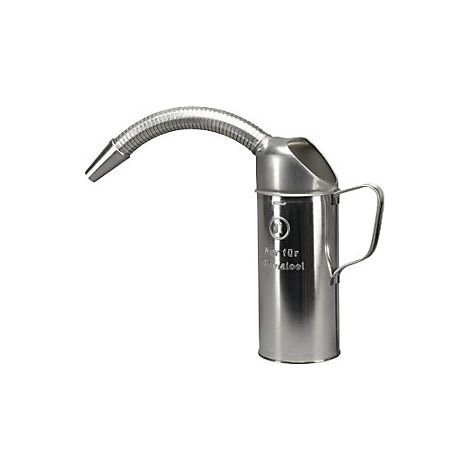 Jarra de chapa de acero para aceite mineral con salida metálica