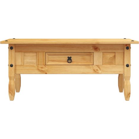 Table basse de salon, Table Café, Pin mexicain Gamme Corona 100 x 60 x 45 cm OIB6019E (1/5)
