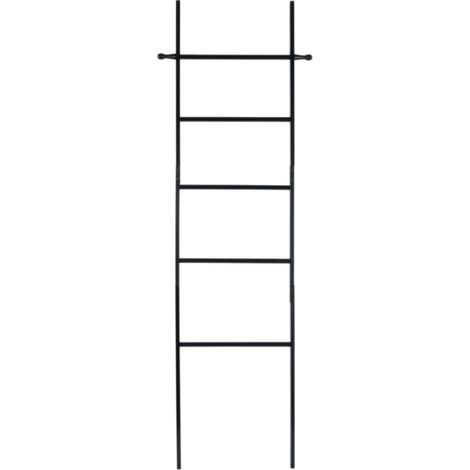 Zeller Escalera Diseño Bambú Negro 170 cm (1/9)