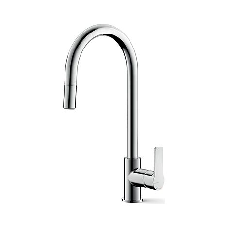 Robinet mitigeur cuisine PRIME Chromé avec douchette, hauteur sous bec 240 mm - Cristina Ondyna (1/2)
