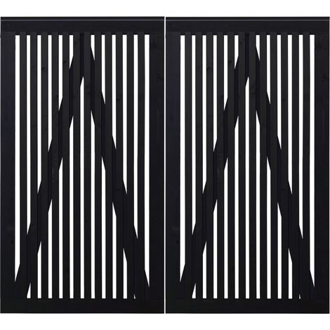 Plus Doppeltor Sendai 200 x 180 cm RAL 9005 Schwarz