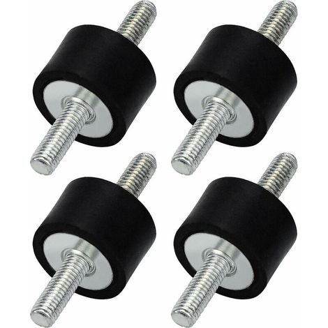 4 Pcs M8 30 x 20 mm Supports d'Isolation Anti-Vibration en Caoutchouc, Supports Amortisseurs de Vibrations Isolateur pour Voiture, Bateau, Bobines, Compresseur d'air (1/4)
