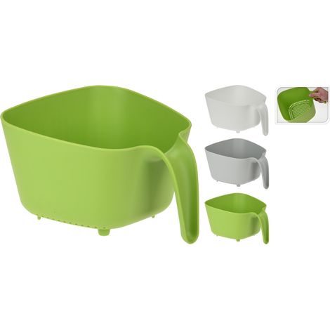 Scolapasta da cucina con manico, in plastica, 2,4 l