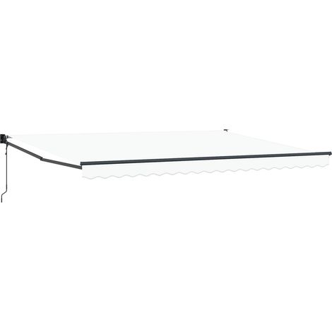 Awning Retractable White 450 x 300 x 165 cm Polyester and Metal vidaXL