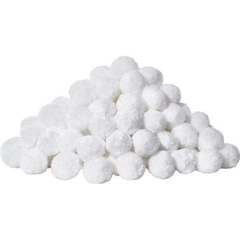 Boules de Filtration pour Piscine, 0,7 kg, Remplacent le Sable de Filtre, Fibre Polyester Réutilisable, Avec Sac Lavable, pour Piscine Hors Sol et Aquarium (1/5)