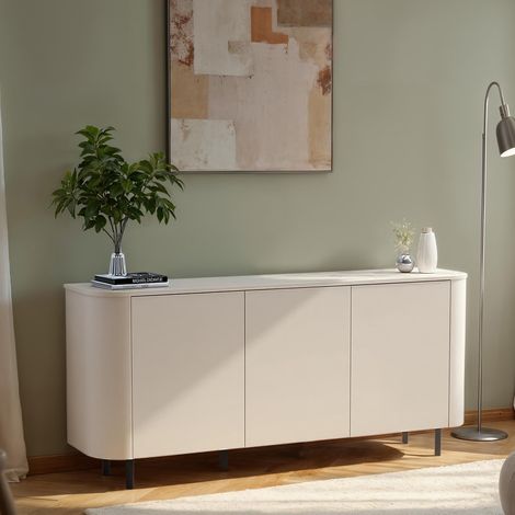 Buffet bas arrondi beige cachemire 180cm OLGA (1/5)