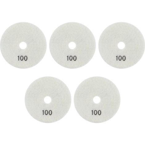 Tampons de polissage humides diamant 4 pouces, 5 pièces, Kit de disques de meulage souples pour marbre granit céramique 100 grains