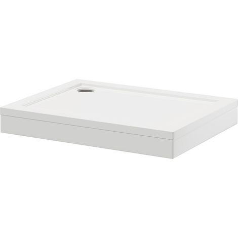 Wholesale Domestic Pearlstone 1000mm x 760mm x 40mm Rectangular Shower Tray and Plinth (1/4)