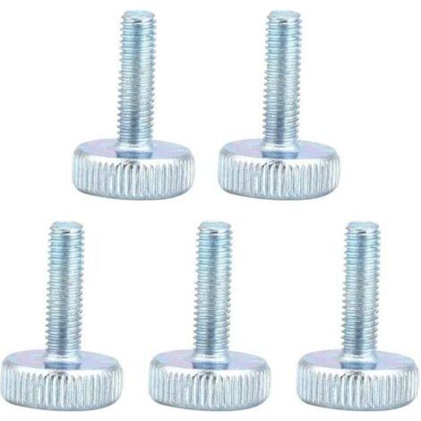 M5 Thumb Screw, Zinc Plated Carbon Steel Flat Knurled Head Thumb Screw Hand Thumb Screw for Manual Tightening and Loosening(M525(5pcs)) (1/4)