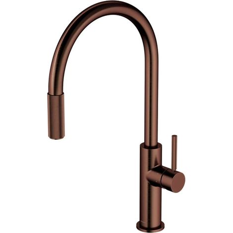 OMNIRES Switch - Rubinetto per lavello con beccuccio estraibile e funzione di filtraggio, in rame spazzolato SW9059ORB (1/3)
