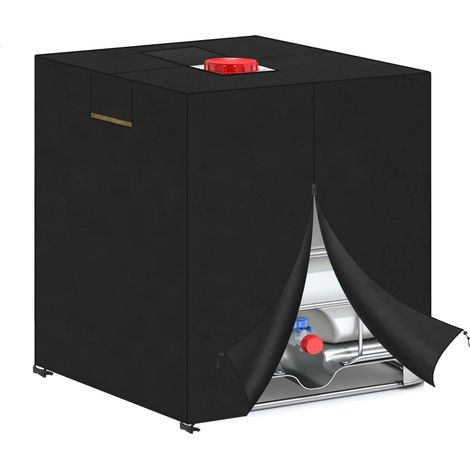 Schutzhülle für 1000-L-Wassertank, Plane, IBC-Regenwassertankabdeckung, 1000-L-Tankabdeckung (120 x 100 x 116 cm)