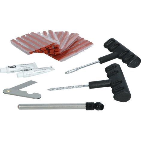 Kit Professionnel De Reparation De Pneus A Meche Avec Outils -31 Pcs-