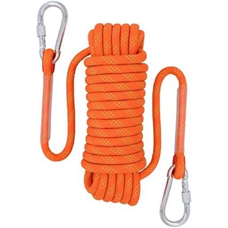 10 m Sicherheitsseil, geflochtenes Nylon-Sicherheitsseil, reißfestes Bergsteiger-Rettungsseil, Seil mit 10 mm Durchmesser zum Wandern