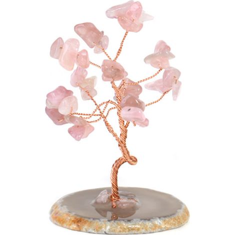 Feng Shui Dekoration Edelstein Lebensbaum Roségold Drahtumwicklung (1/4)
