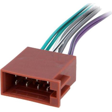 Fiche Autoradio ISO 8PIN femelle fils nus