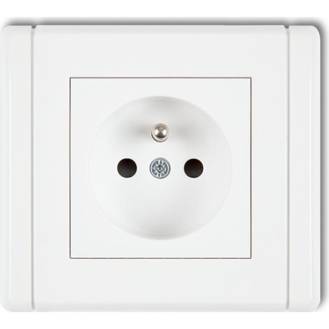 Enchufe eléctrico Karlik flexi single 2p+z seguridad infantil tornillos