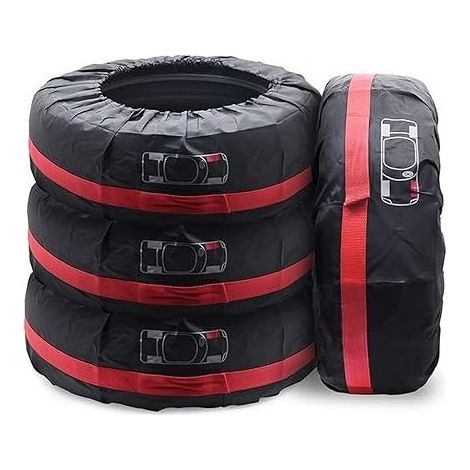 Lot de 4 housses de pneus 16-20' – Imperméables en tissu Oxford 210D – Protection contre la poussière – Diamètre max 80 cm