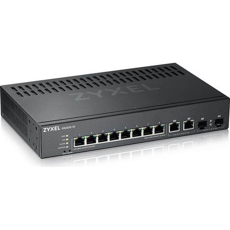Zyxel GS2220-10-EU0101F switch Gestionado L2 Gigabit Ethernet (10/100/1000) Negro (1/4)