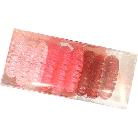 Élastiques à cheveux en spirale, confortables et en forme de cordon de téléphone, pour filles, dégradé rouge. (1/5)