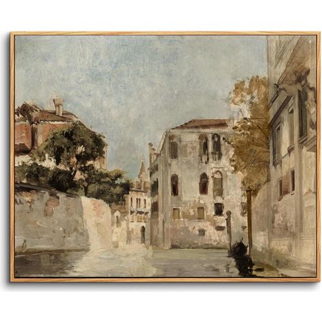 Leinwandbild 40x60cm Blick auf Venedig-Rahmen Holz 60L x 40B cm (1/5)