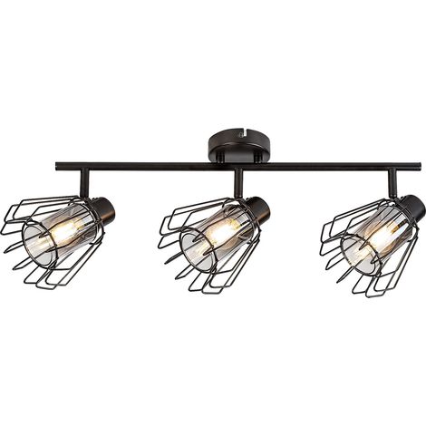 Plafoniera industriale nera 3 luci E14 Emerencia Rabalux (1/5)