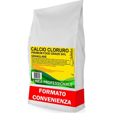 Calcio cloruro food grade E509 - Sacco da 25kg - Sale assorbiumidità, deumidificatore - MULTIUSO