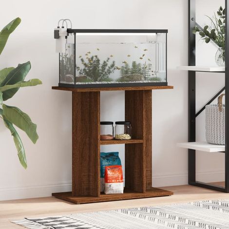 vidaXL Supporto Acquario 60x30x60 cm Legno Multistrato Rovere Marrone (1/5)