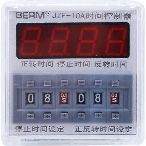 BERM JZF-10A LCD-Zeitrelais Motor CW/CCW-Steuerung Zeitschalter 0,1S-99H 12V AC/DC
