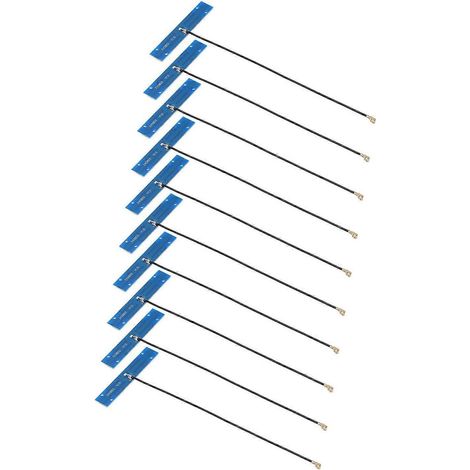 10 Stück interne Antennen vom Typ T 2,4G/5,8G Dualfrequenz-WLAN mit hoher Verstärkung und Signalstabilisierung auf Leiterplatten.