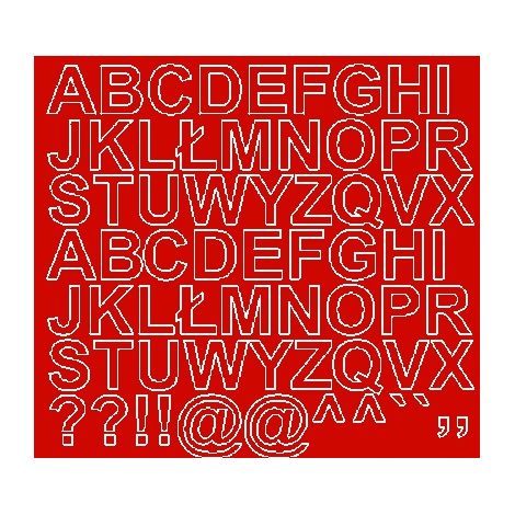 Lettere adesive autoadesive da 2,5 cm, rosse opache