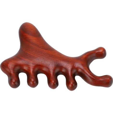 Peigne de Massage en Bois à Dents Larges, Forme Poisson pour Détente et Décrassage Méridien (1/5)