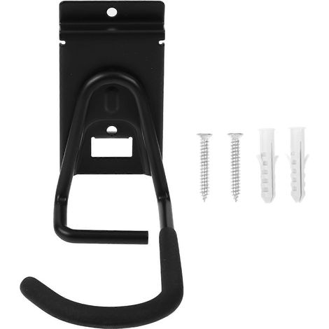Crochets muraux de rangement pour vélos (lot de 2), design en fer noir, pour une utilisation intérieure par les particuliers et les cyclistes, et une protection antirouille. (1/5)