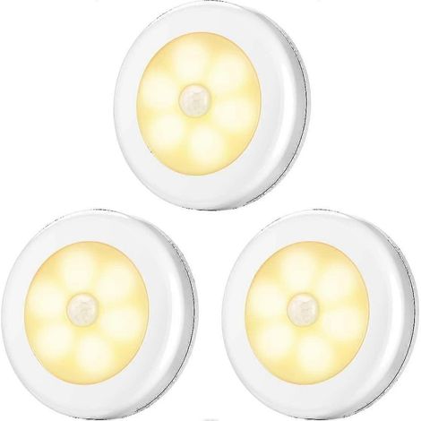 Veilleuse LED à détecteur de mouvement (lot de 3, blanc chaud) (1/5)