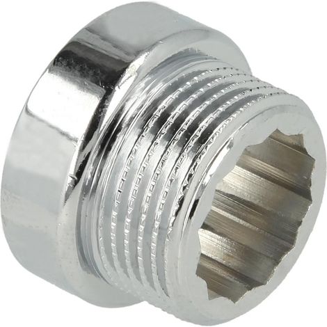 Le Sanitaire – Rallonge de robinet 3/4'' x 10 mm – Laiton chromé – Adaptateur polygonal intérieur – Installation eau potable facile