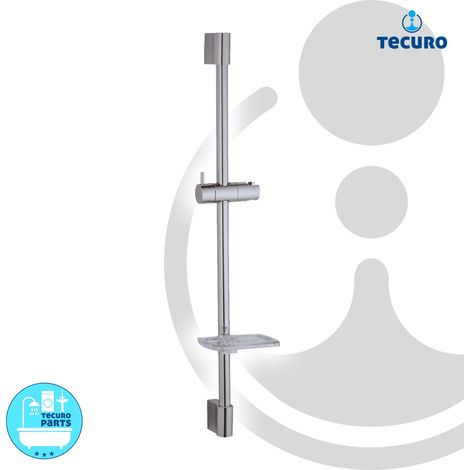 tecuro Ø 22 mm Wandstange Sunshine 680, chrom, mit Konusgleiter und Seifenschale (1/4)