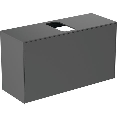 Ideal Standard Mueble bajo para lavabo, 1 cajón, corte central, (1/2)