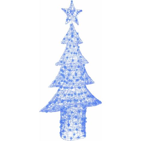Albero di Natale Albero natalizio Albero festivo con 240 LED Blu 180 cm Acrilico (1/5)