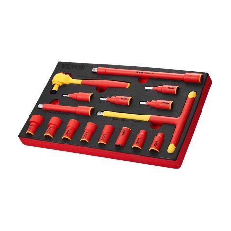 Coffret de Douilles Isolées 16PCs Ensemble d'Outils Isolés pour (1/5)