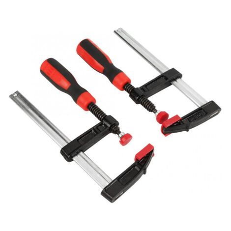 Juego de 4 abrazaderas en F de alta resistencia para carpintería, de liberación rápida, para bricolaje (50 x 150 mm). (1/5)