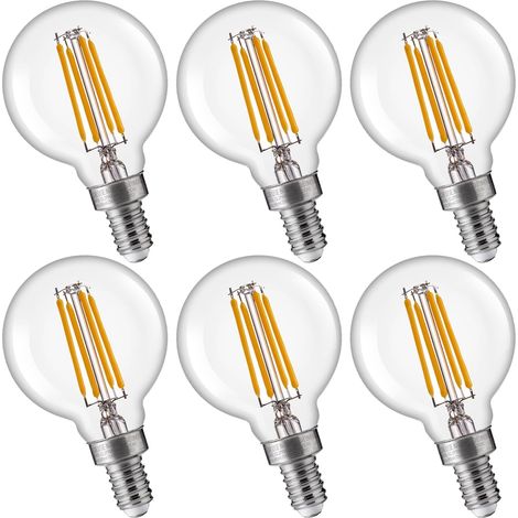 6 Stück G40 LED-Ersatzlampen – Unzerstörbarer Globus 1,57" mit E12-Sockel, 7 W , Warmweißes Licht für Außenlichterketten (1/5)