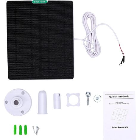 Solar Panel Kit for Ring 4, 3, 3 Plus Video Doorbell (2, 5, W) (1/5)