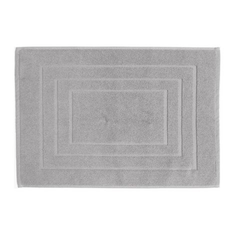 Tapis éponge en coton - Naia - 60 x 80 cm - Gris clair - Livraison gratuite