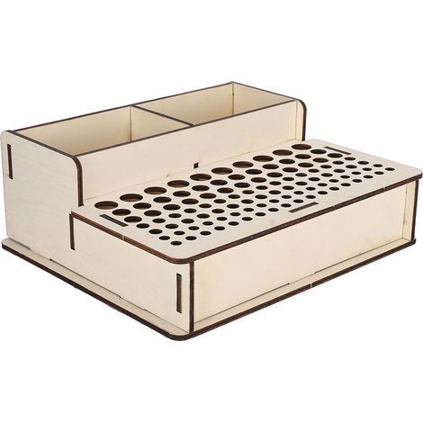 Werkzeughalter aus Holz für Lederhandwerksarbeiten, Werkzeugorganizer aus Holz, Aufbewahrungskiste aus Holz (102) (1/5)