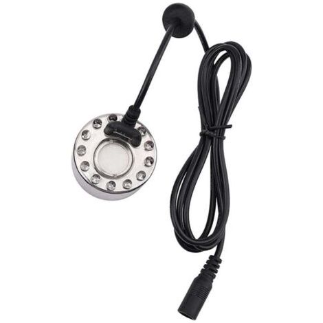 Brunnen Teich Wasser Nebel Ultraschall Zerstäuber Nebel Maker Fogger Luftbefeuchter 12 LED 24V Farbe