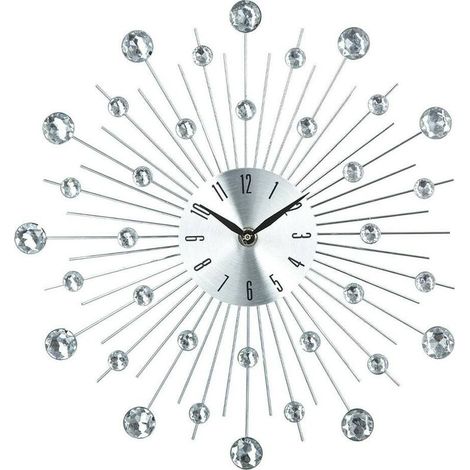 Pendule Alu Strass Ø38cm (1/2)