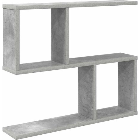 Maison Exclusive - Wandregal Betongrau 60 x 12 x 50,5 cm Holzwerk (1/5)
