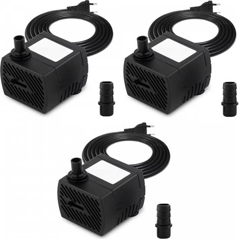 x3 Pompe a Eau Submersible Reglable 350L H 5W Ideale pour Hydroponie Fontaine Aquarium et Bassin purewave (1/5)