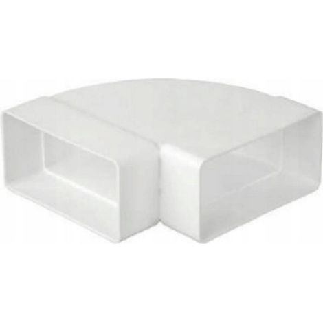 Coude Horizontal 90° - Conduit Plat 110x55 mm - Pour Système de Ventilation Gravitaire - 1 Pièce